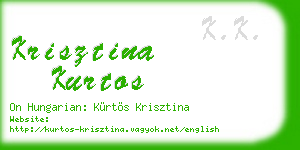 krisztina kurtos business card