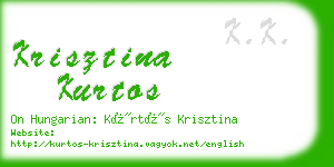 krisztina kurtos business card